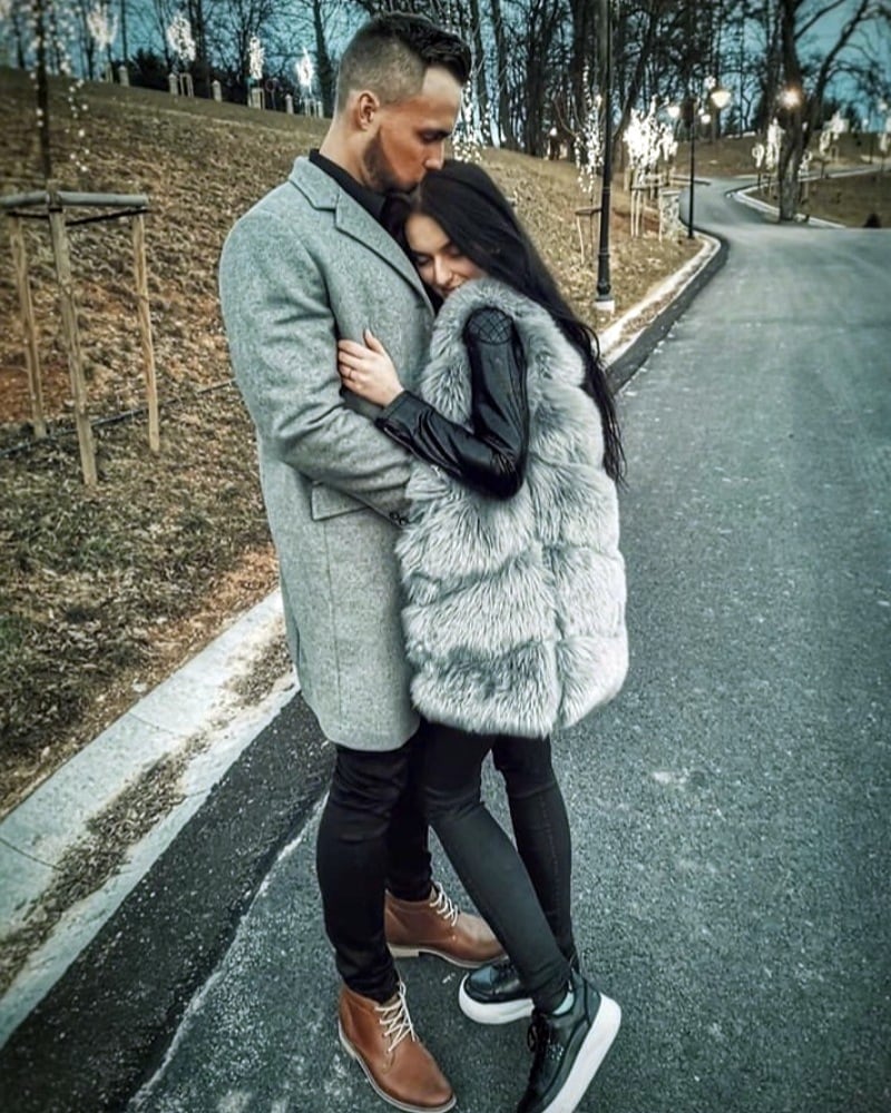 Fur vest in style